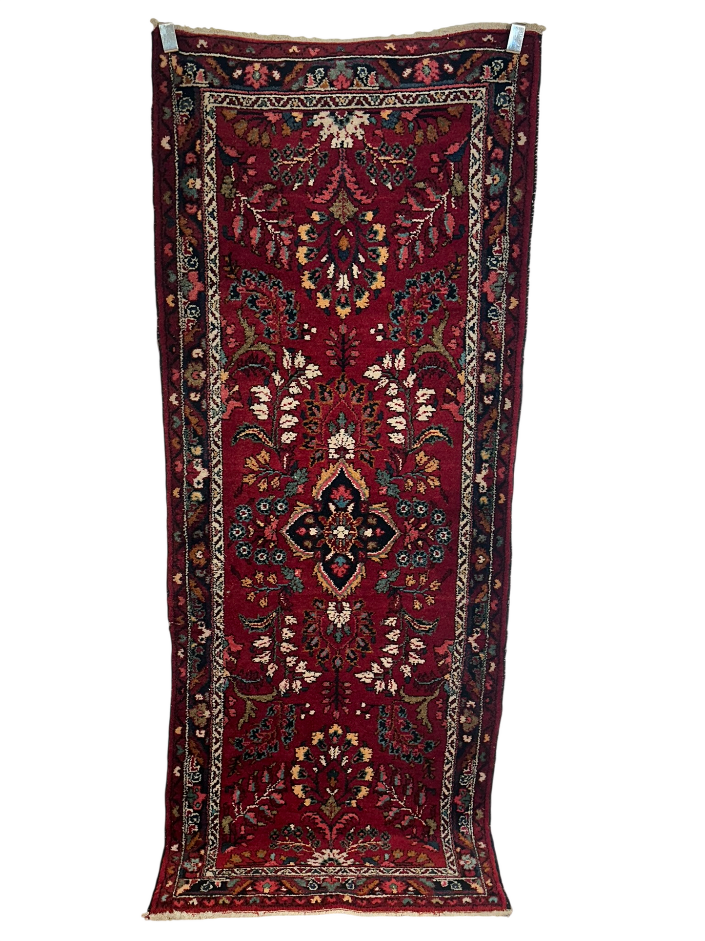 Orientteppich handgeknüpft Sarough Läufer 215 x 85 cm