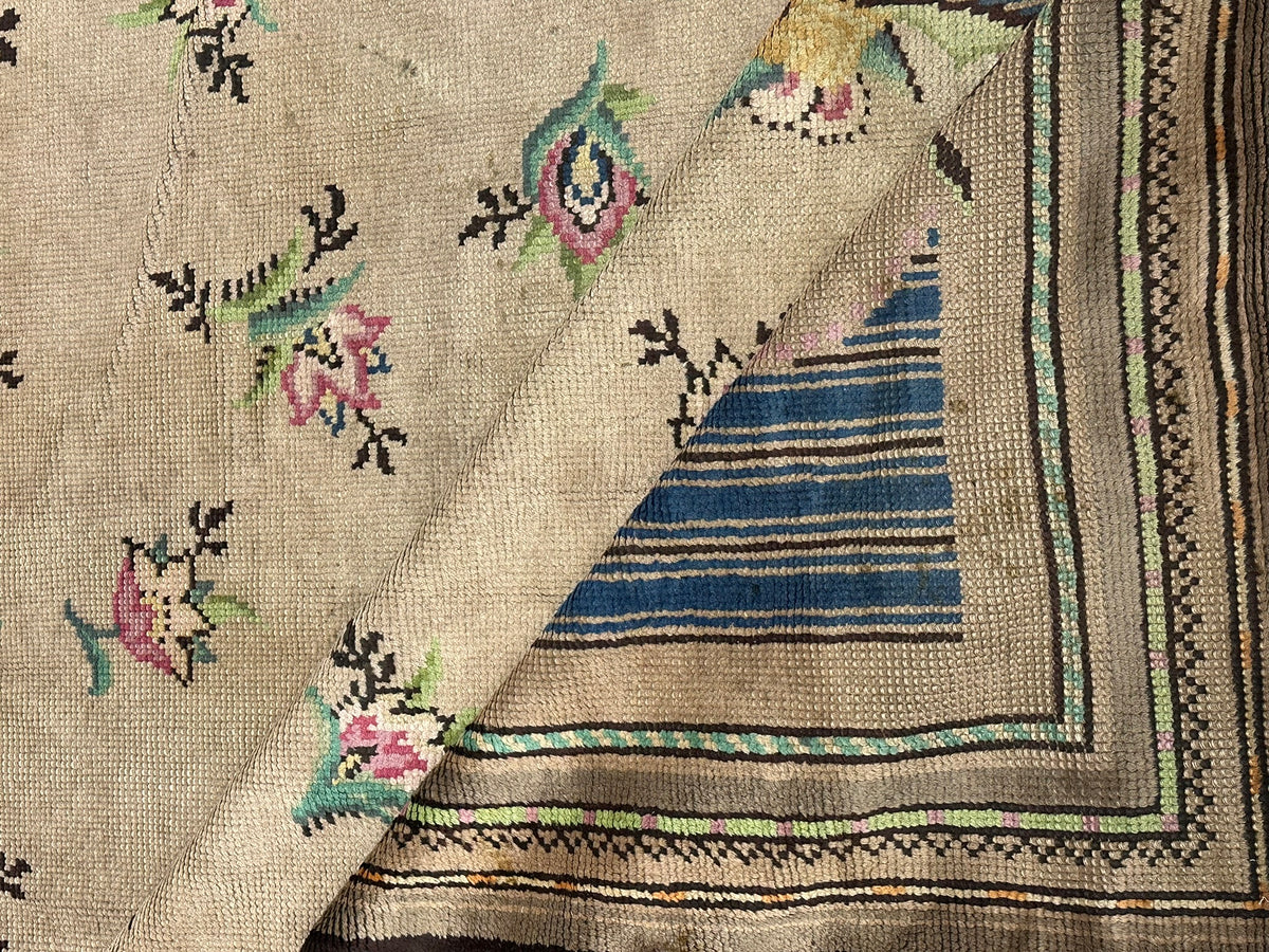 Antiker Aubusson Teppich Handgewebt Flachgewebe 340x245 cm