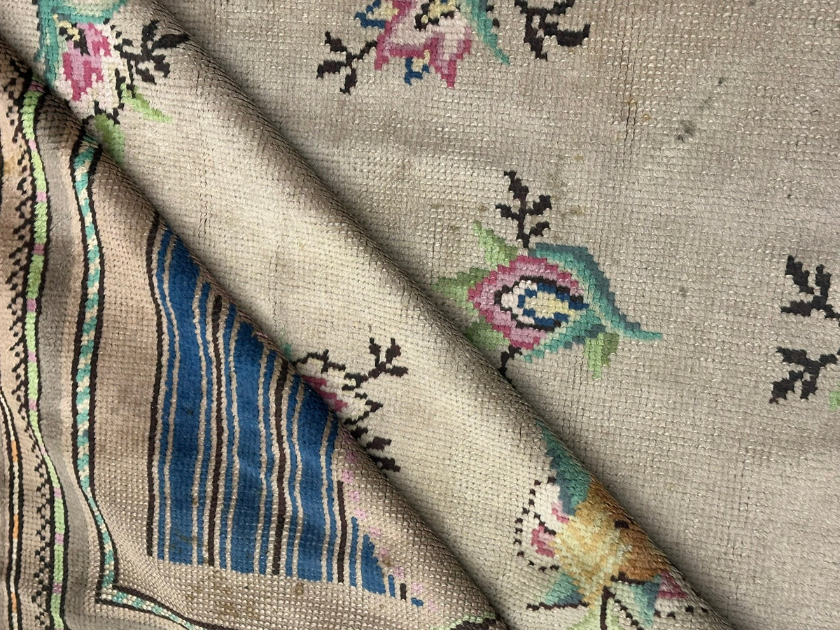Antiker Aubusson Teppich Handgewebt Flachgewebe 340x245 cm