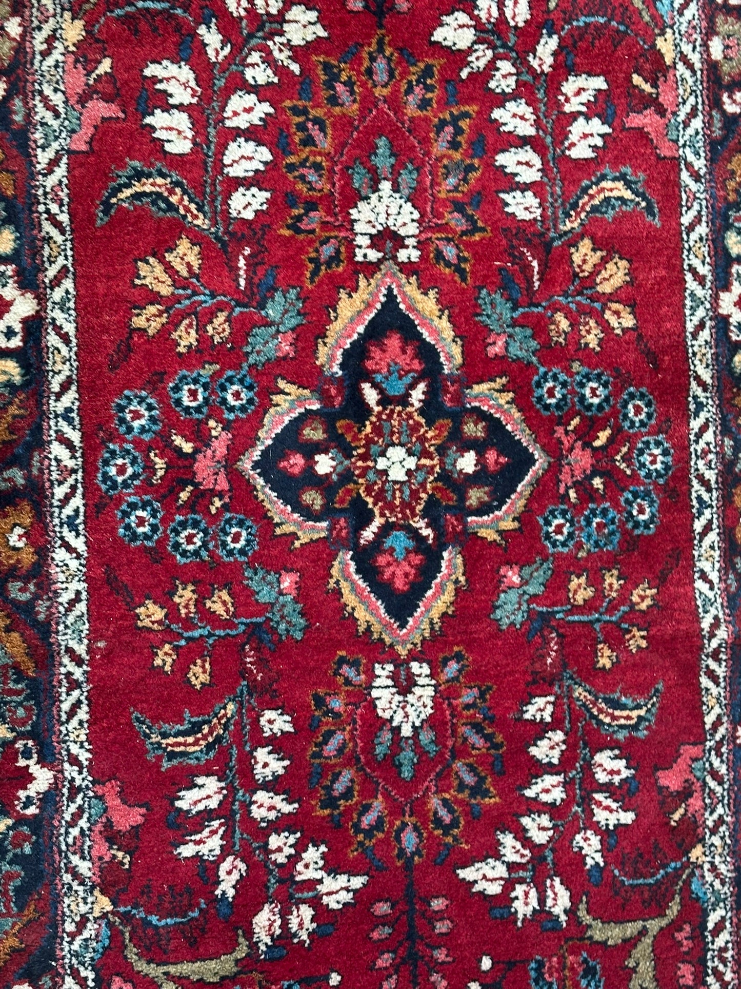 Orientteppich handgeknüpft Sarough Läufer 215 x 85 cm