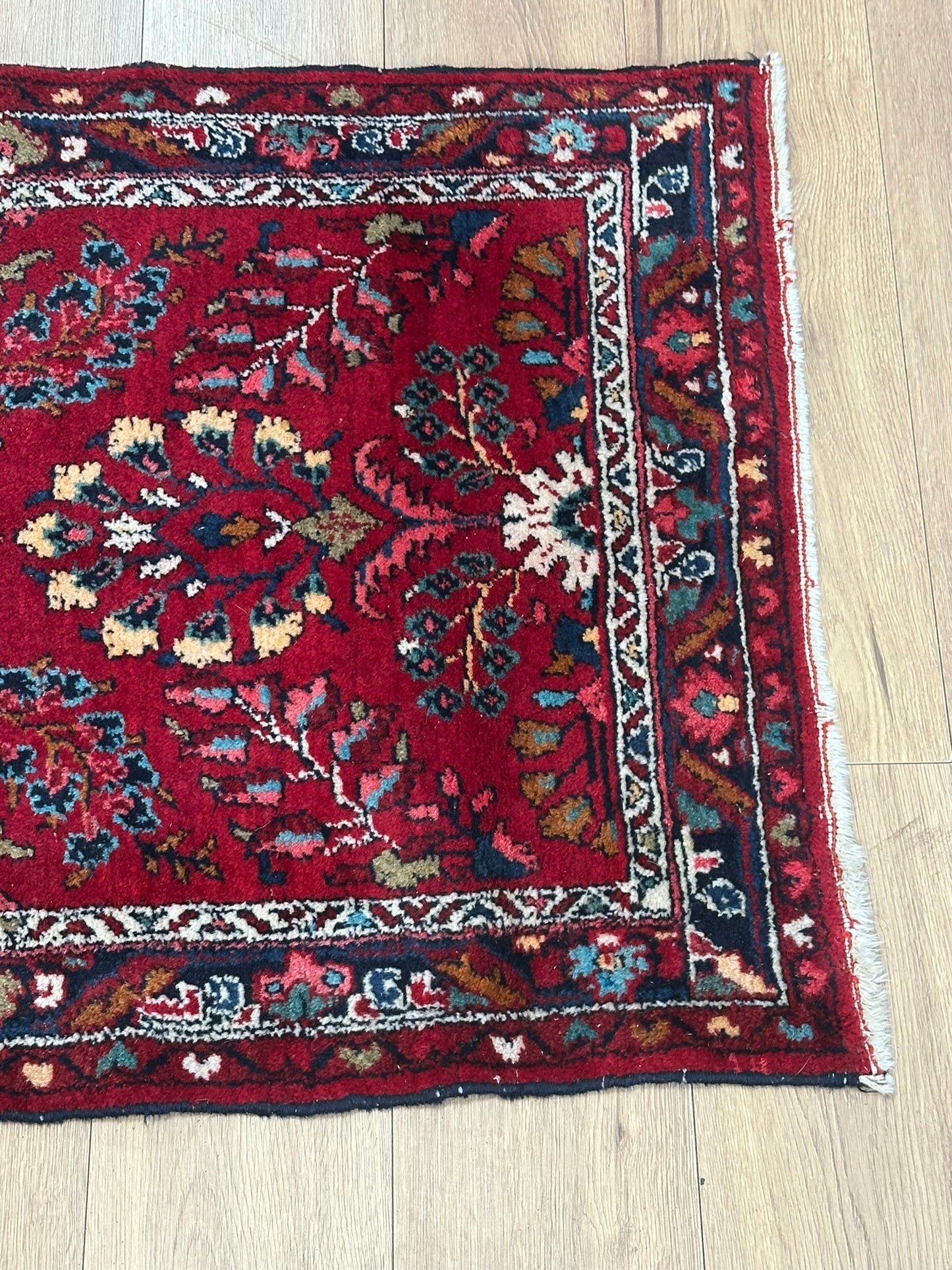Orientteppich handgeknüpft Sarough Läufer 215 x 85 cm
