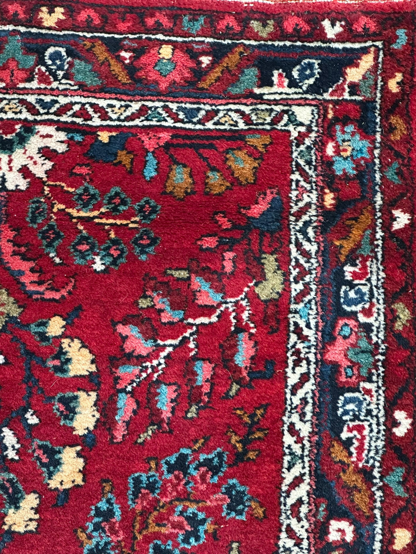 Orientteppich handgeknüpft Sarough Läufer 215 x 85 cm