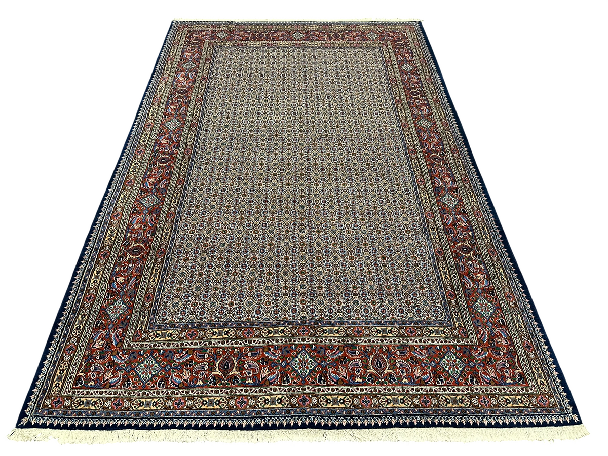 Orientteppich handgeknüpft Moud mit Seide 295x200 cm