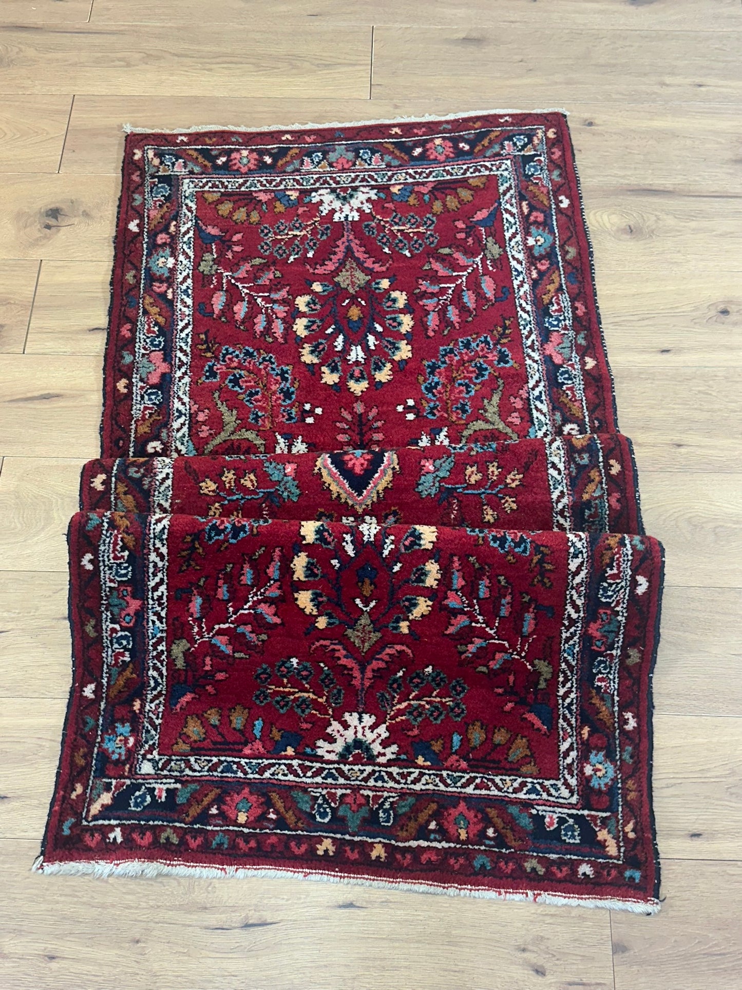 Orientteppich handgeknüpft Sarough Läufer 215 x 85 cm