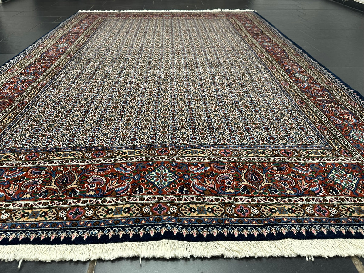Orientteppich handgeknüpft Moud mit Seide 295x200 cm