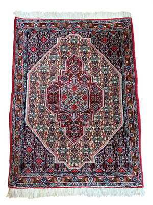 Orientteppich handgeknüpft Senneh Bidjar Wolle 100x72 cm