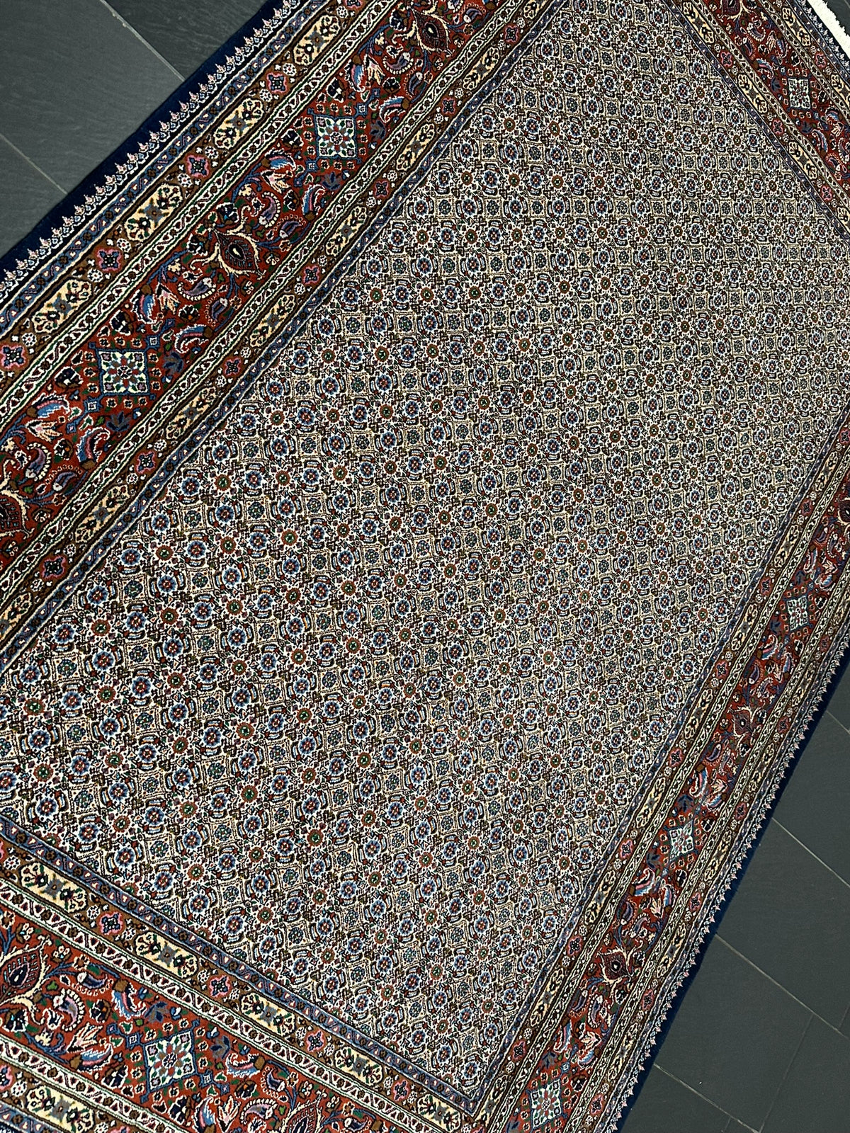 Orientteppich handgeknüpft Moud mit Seide 295x200 cm