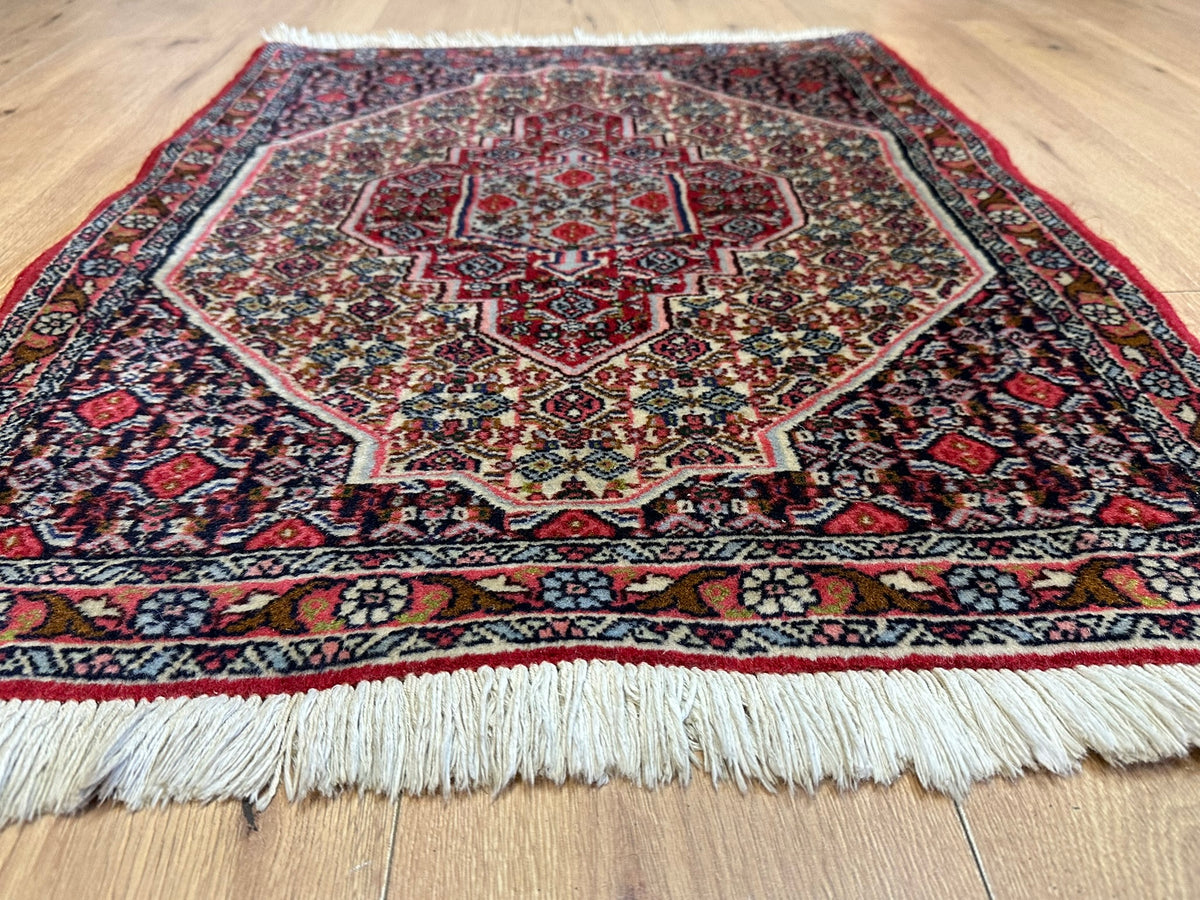 Orientteppich handgeknüpft Senneh Bidjar Wolle 100x72 cm