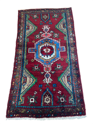 Orientteppich handgeknüpft Hamadan 193x100 cm