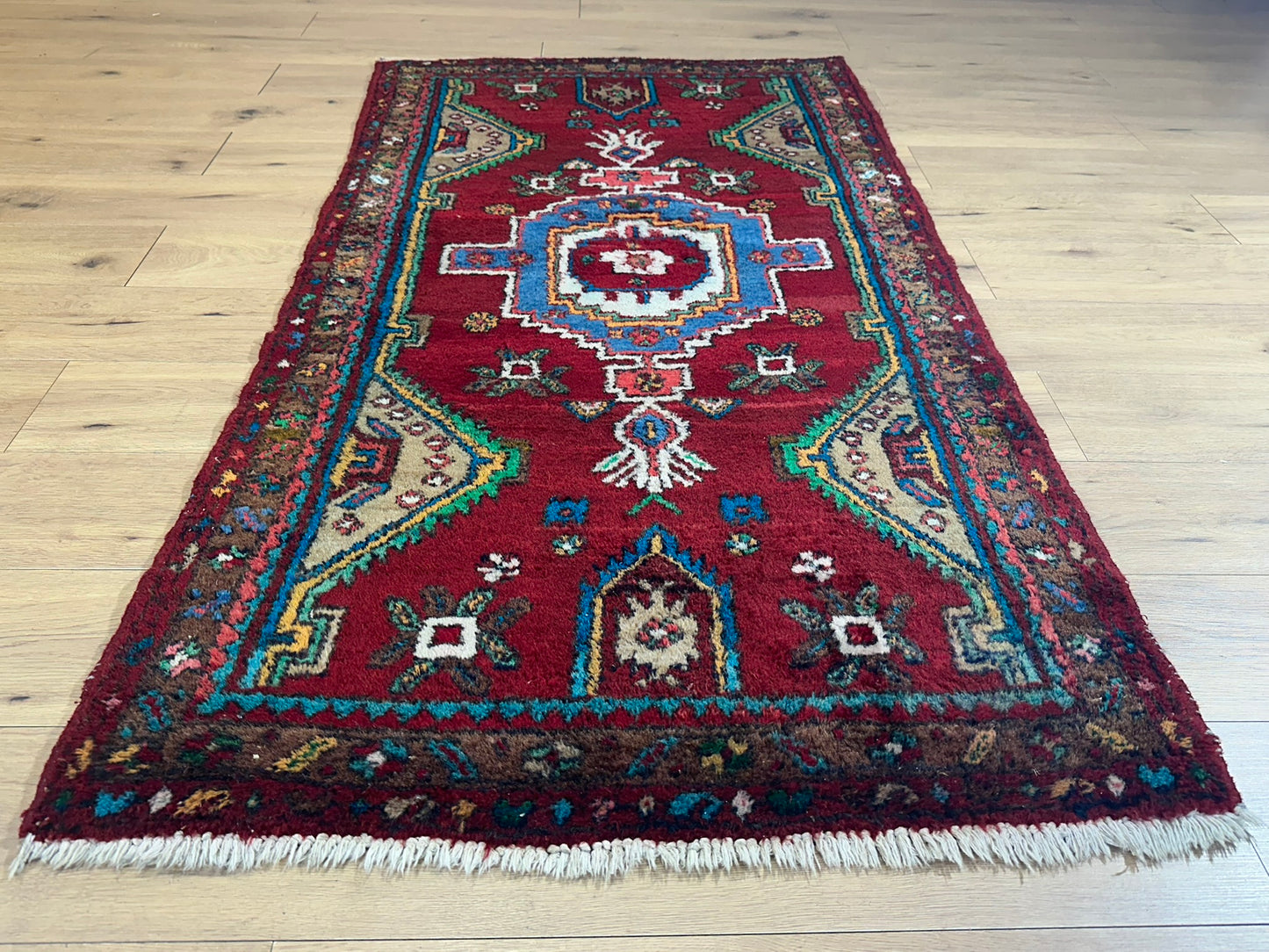 Orientteppich handgeknüpft Hamadan 193x100 cm