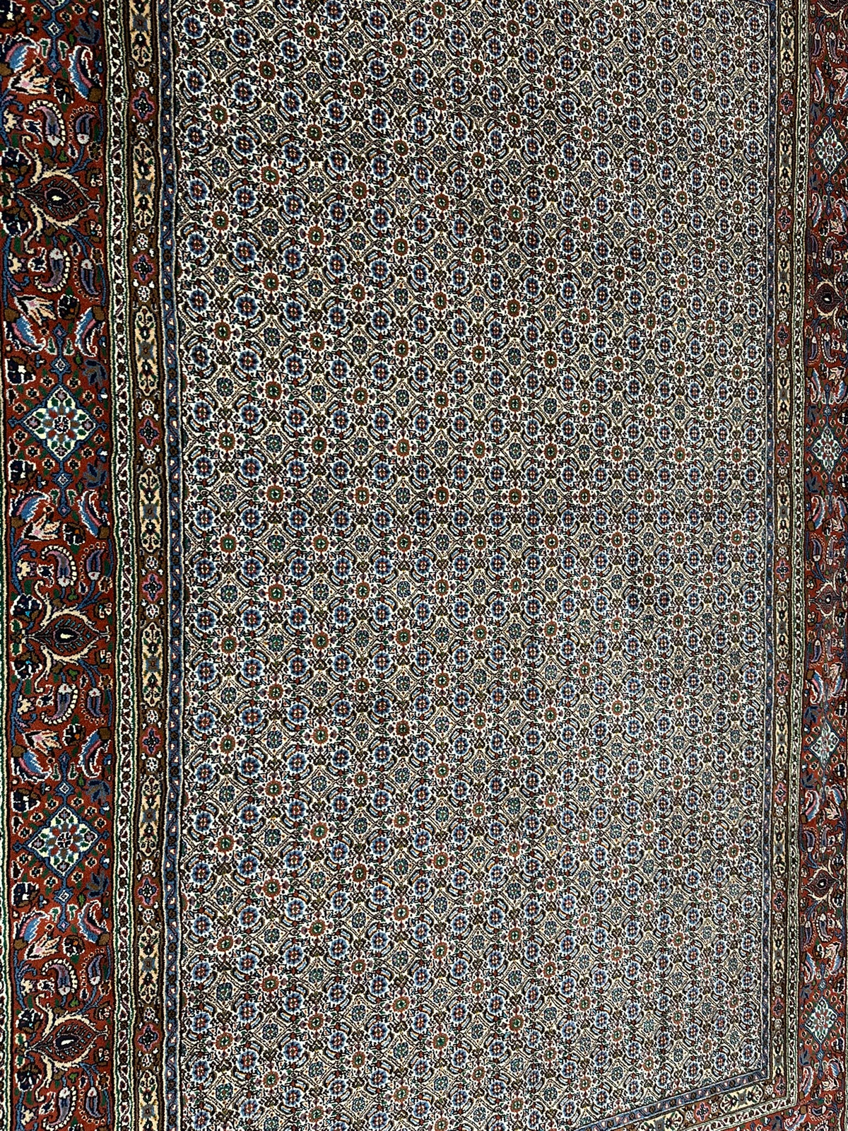 Orientteppich handgeknüpft Moud mit Seide 295x200 cm