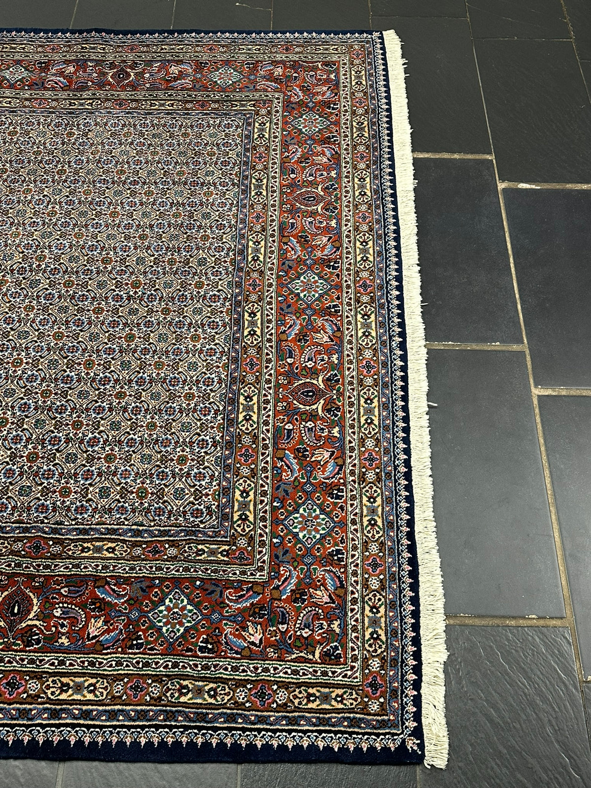 Orientteppich handgeknüpft Moud mit Seide 295x200 cm
