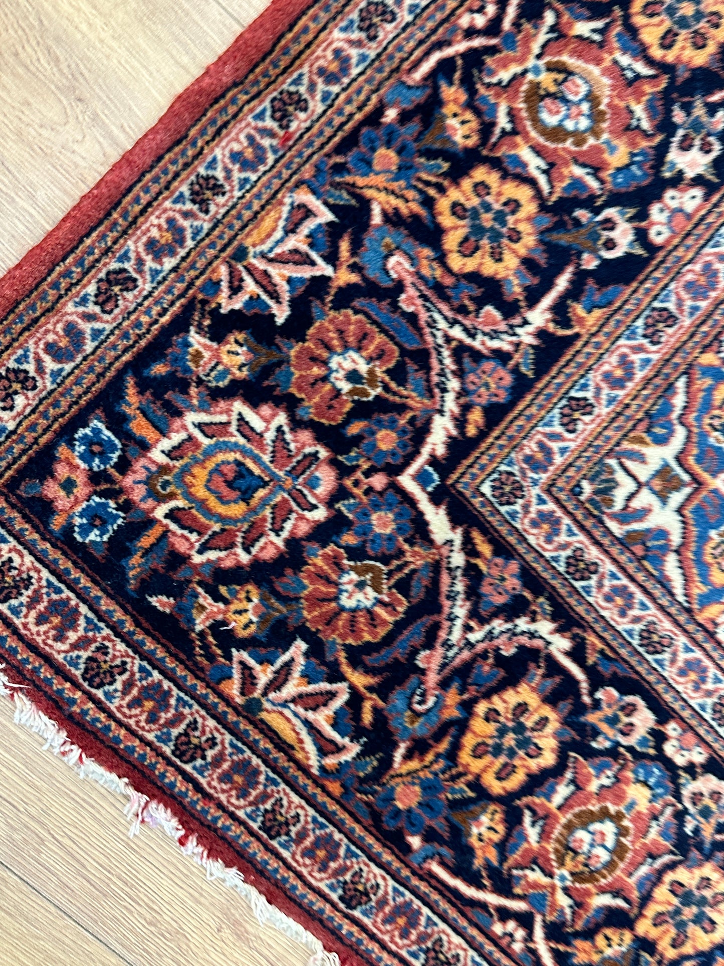 Handgeknüpfter Perser Orientteppich Keschan Korkwolle - 210x125 cm