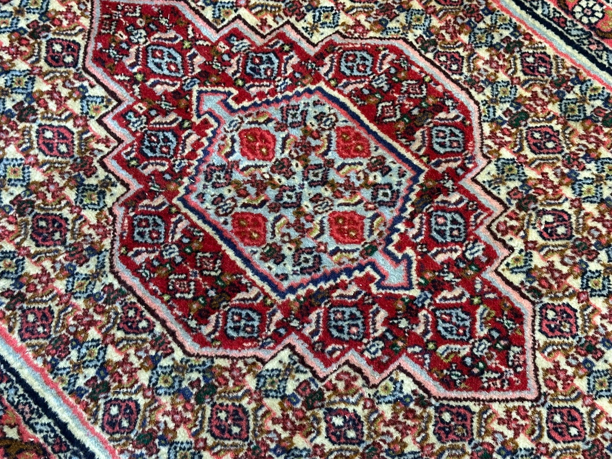 Orientteppich handgeknüpft Senneh Bidjar Wolle 100x72 cm
