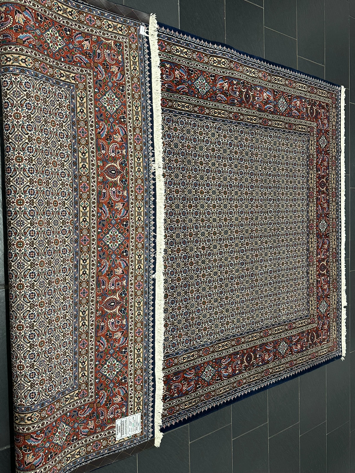 Orientteppich handgeknüpft Moud mit Seide 295x200 cm