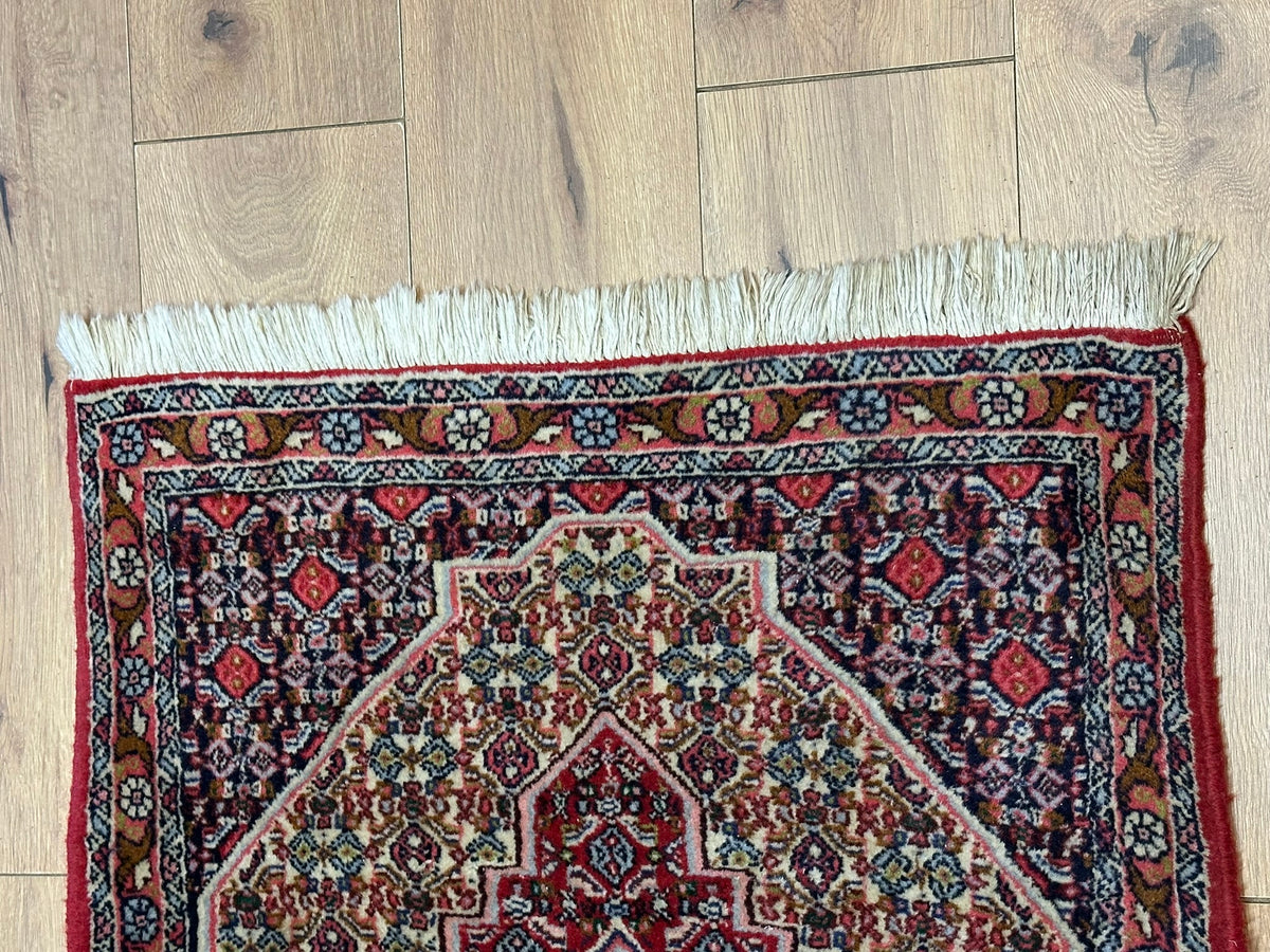 Orientteppich handgeknüpft Senneh Bidjar Wolle 100x72 cm