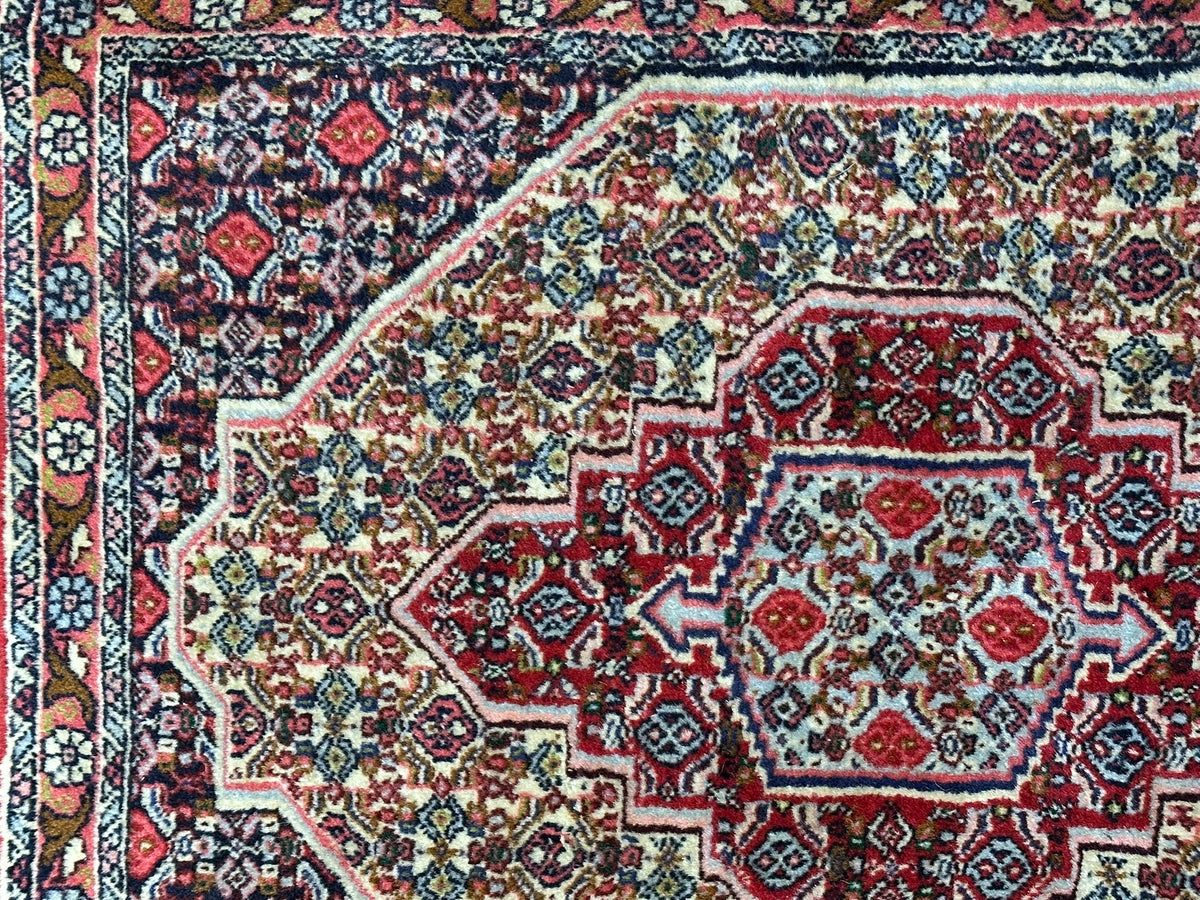 Orientteppich handgeknüpft Senneh Bidjar Wolle 100x72 cm