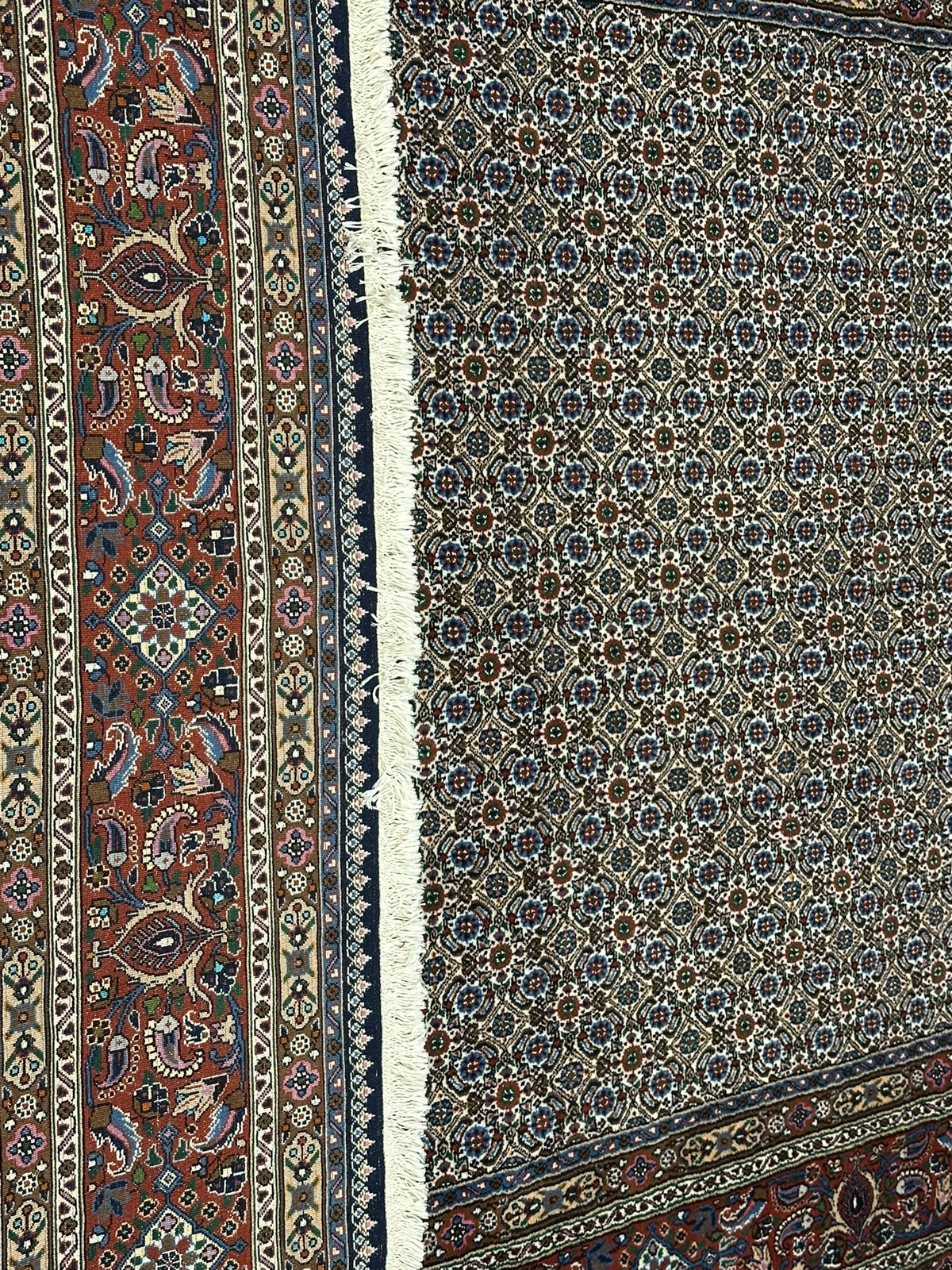 Orientteppich handgeknüpft Moud mit Seide 295x200 cm