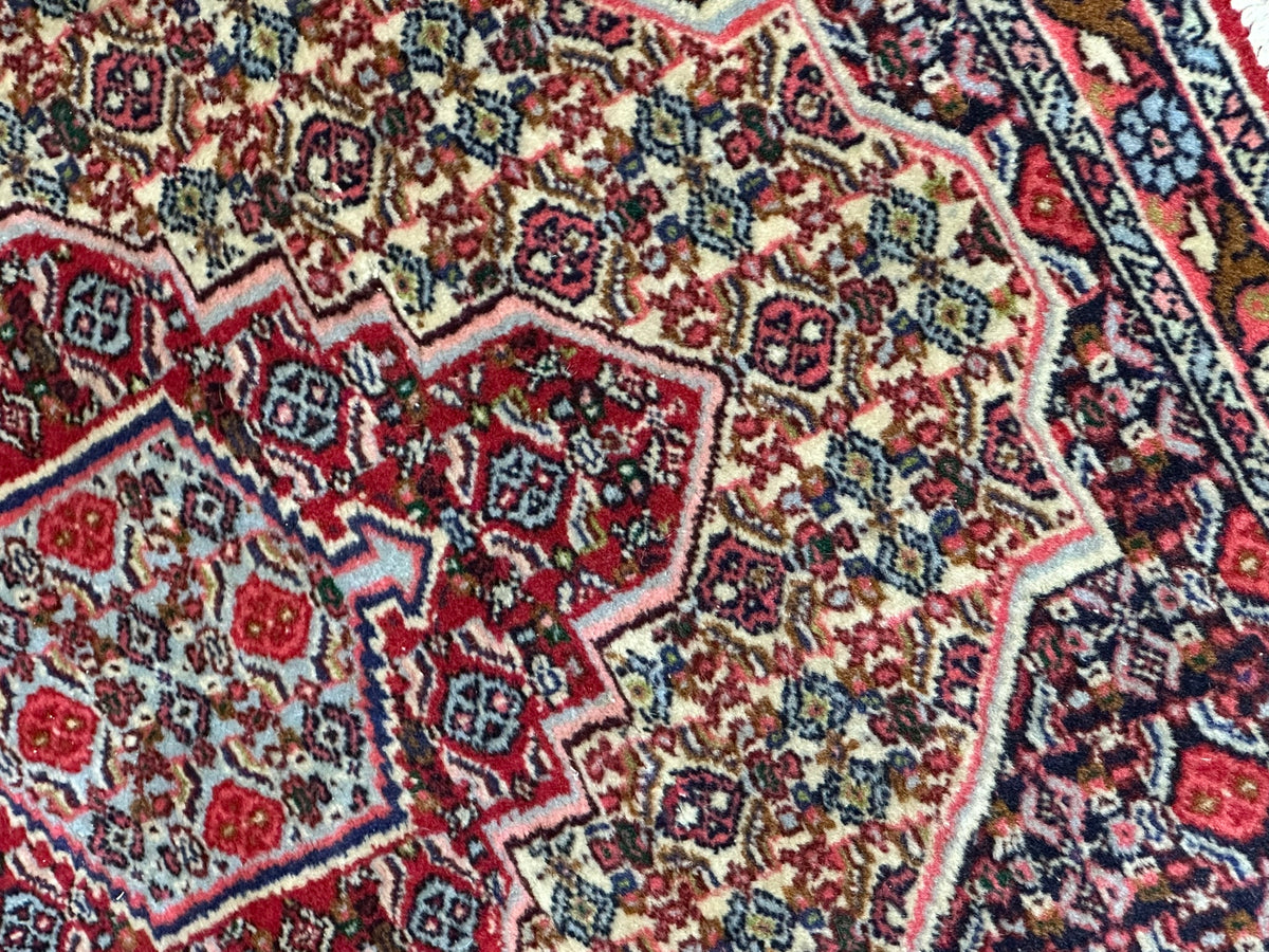 Orientteppich handgeknüpft Senneh Bidjar Wolle 100x72 cm