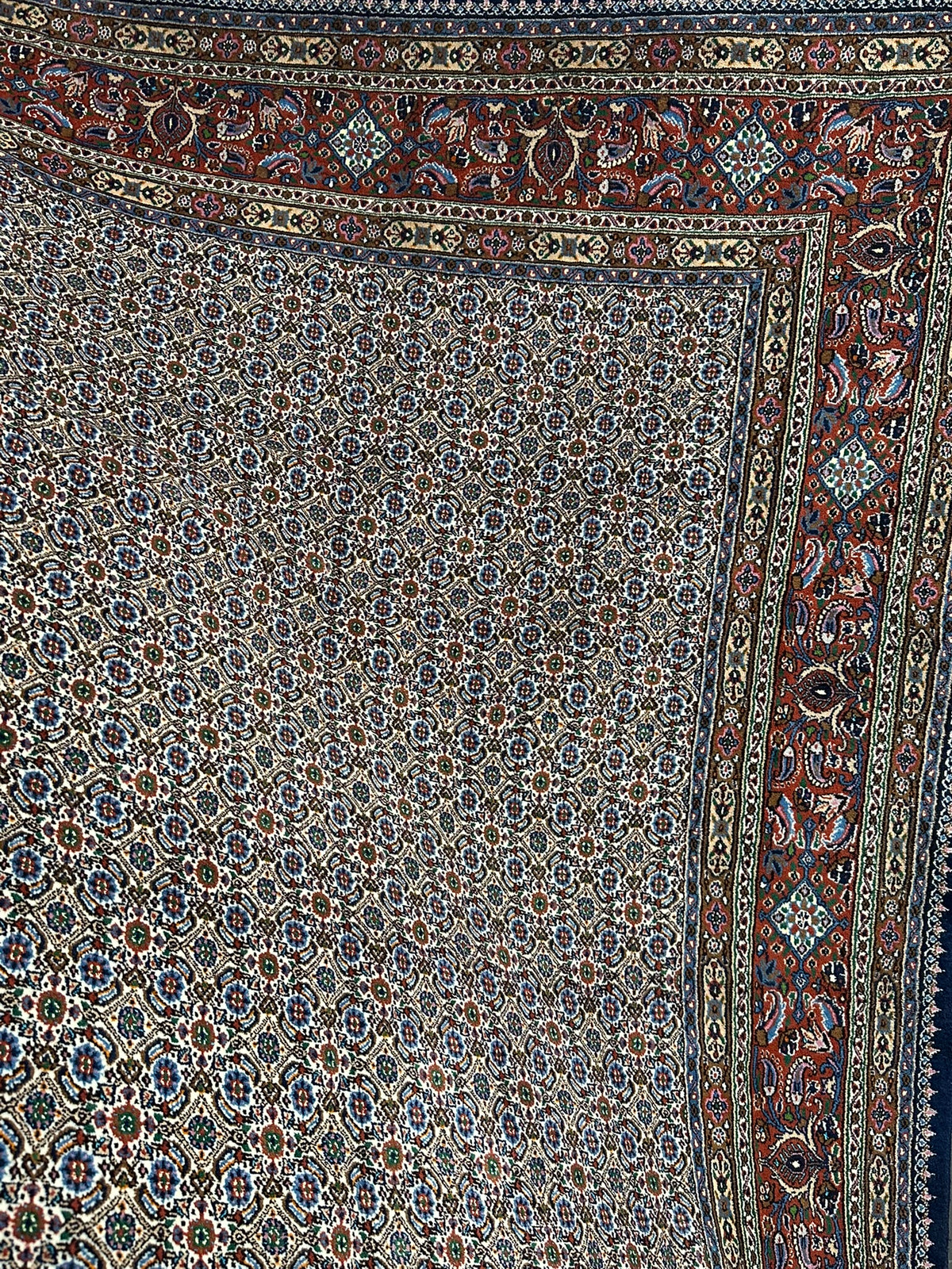 Orientteppich handgeknüpft Moud mit Seide 295x200 cm