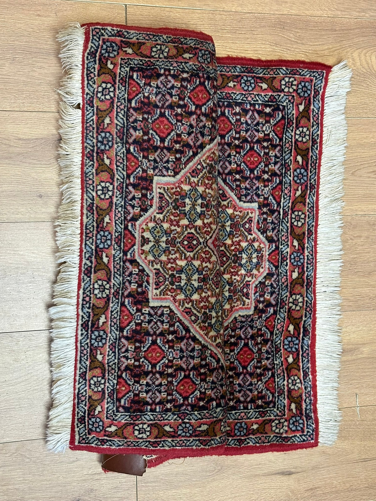 Orientteppich handgeknüpft Senneh Bidjar Wolle 100x72 cm
