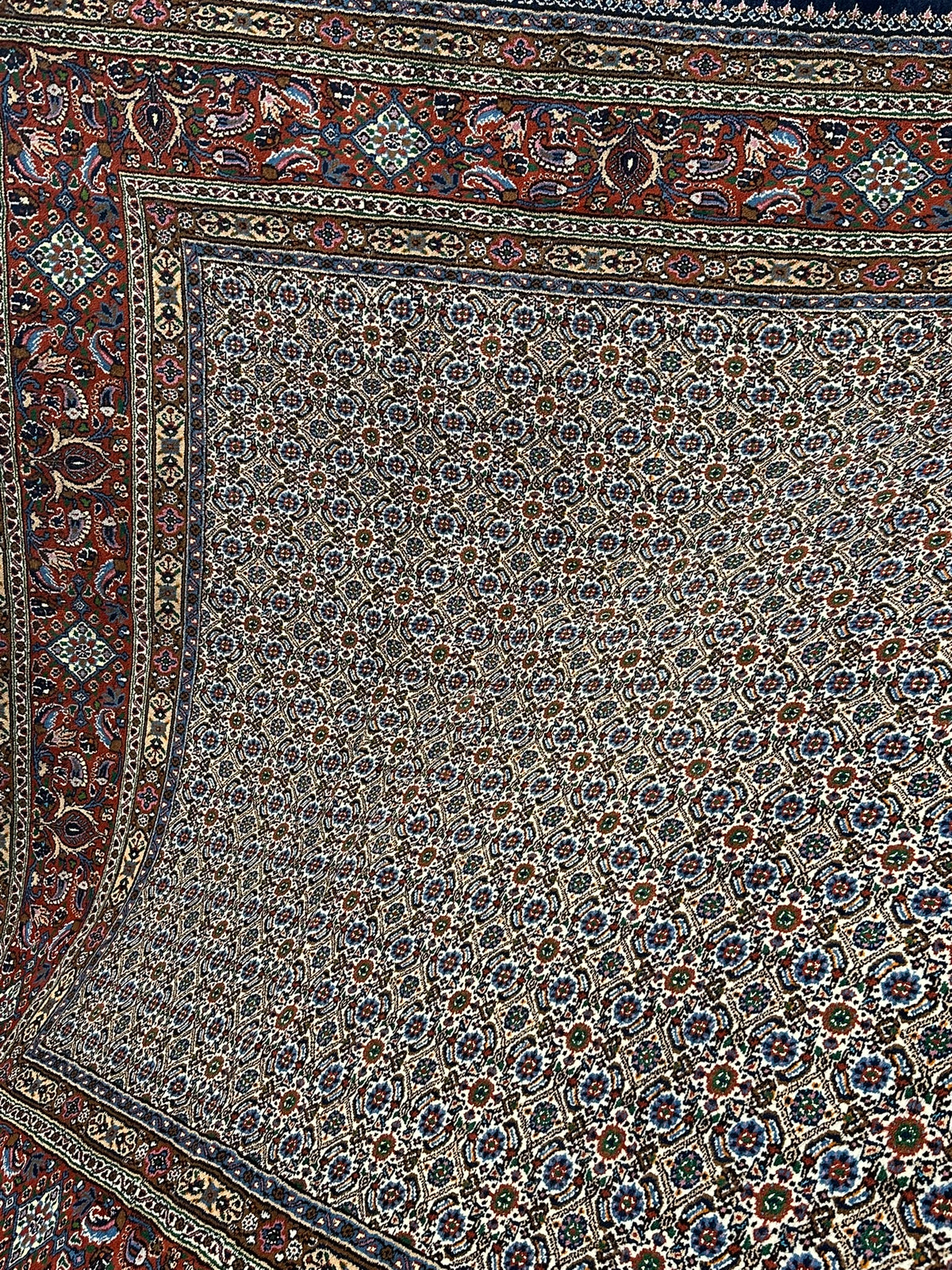 Orientteppich handgeknüpft Moud mit Seide 295x200 cm