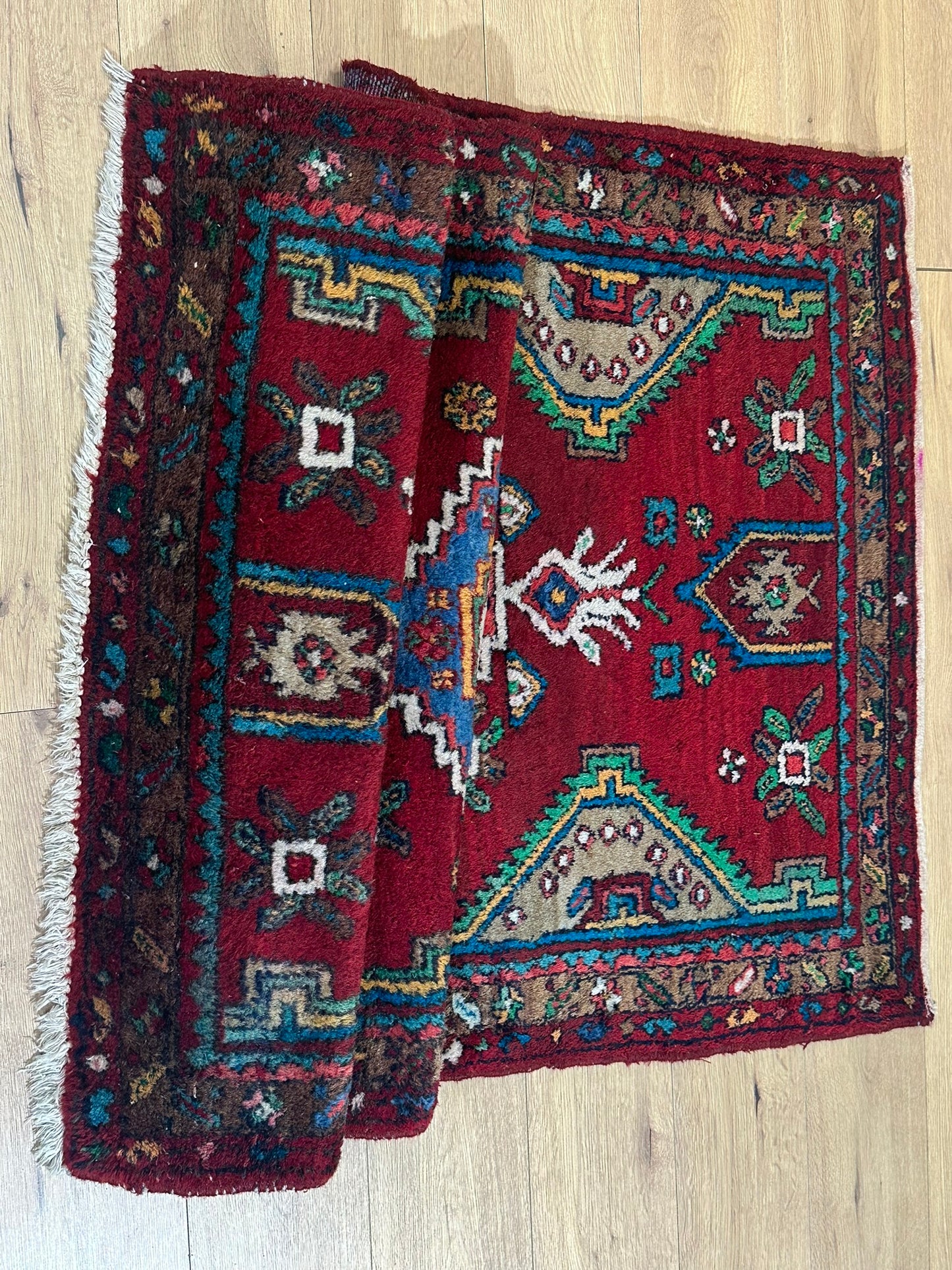 Orientteppich handgeknüpft Hamadan 193x100 cm