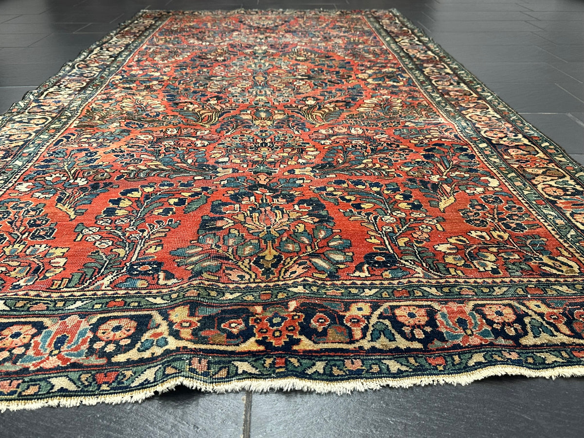 Orientteppich handgeknüpft ANTIK  Sarough 295x155 cm
