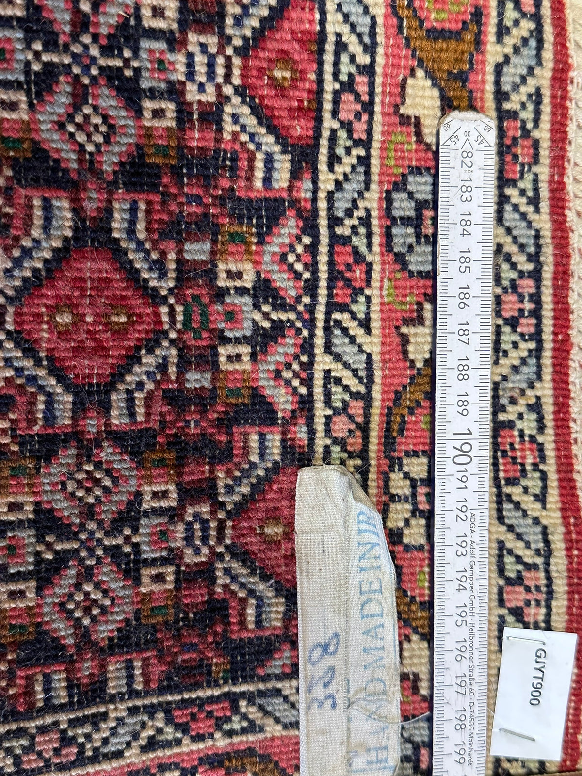 Orientteppich handgeknüpft Senneh Bidjar Wolle 100x72 cm