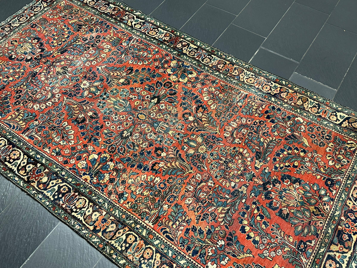 Orientteppich handgeknüpft ANTIK  Sarough 295x155 cm