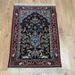 Orientteppich handgeknüpft Isfahan Kork mit Seide 100x70 cm