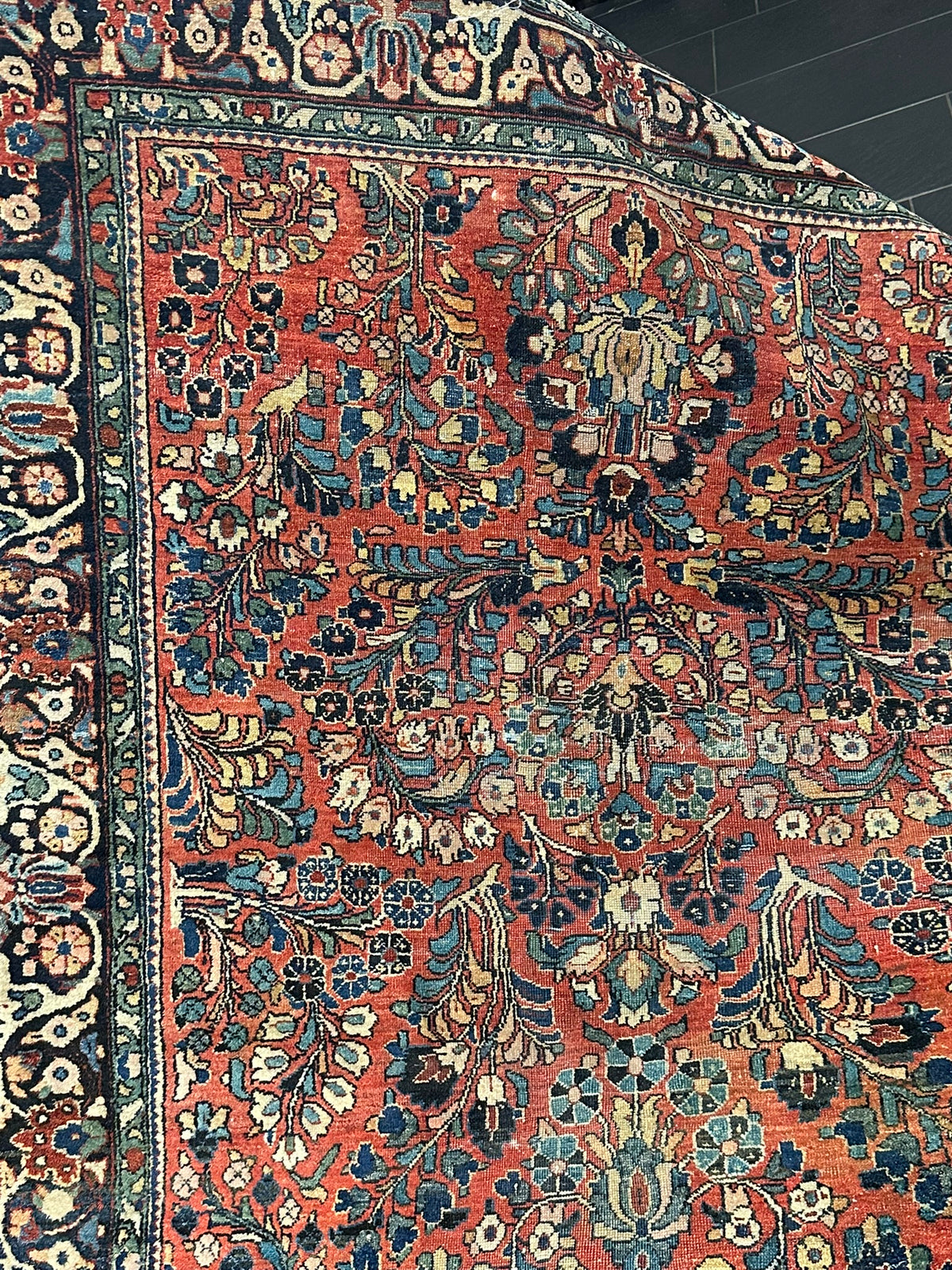 Orientteppich handgeknüpft ANTIK  Sarough 295x155 cm