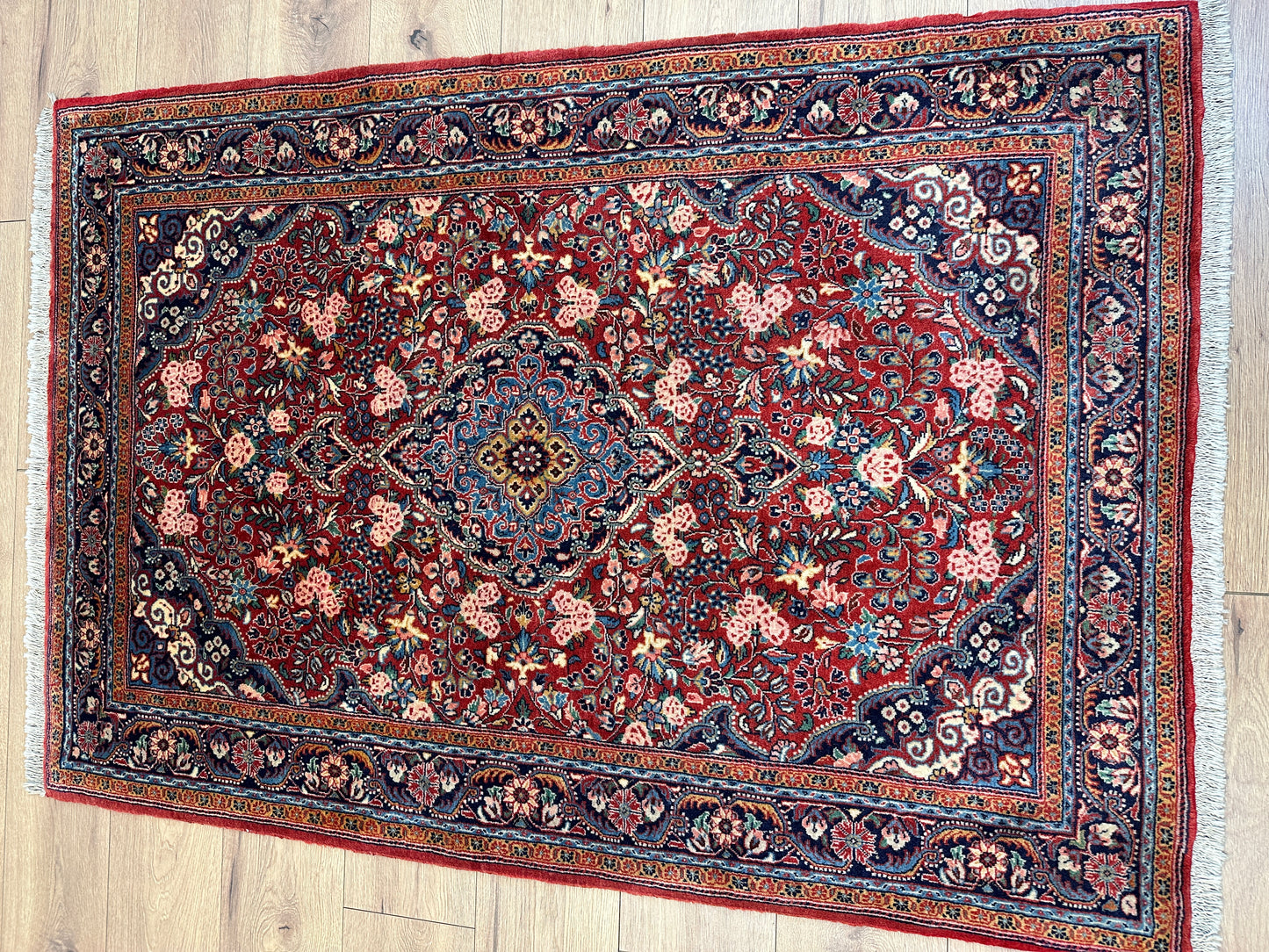 Handgeknüpfter Perser Orientteppich "Malayer Sarouck" 153x105 cm