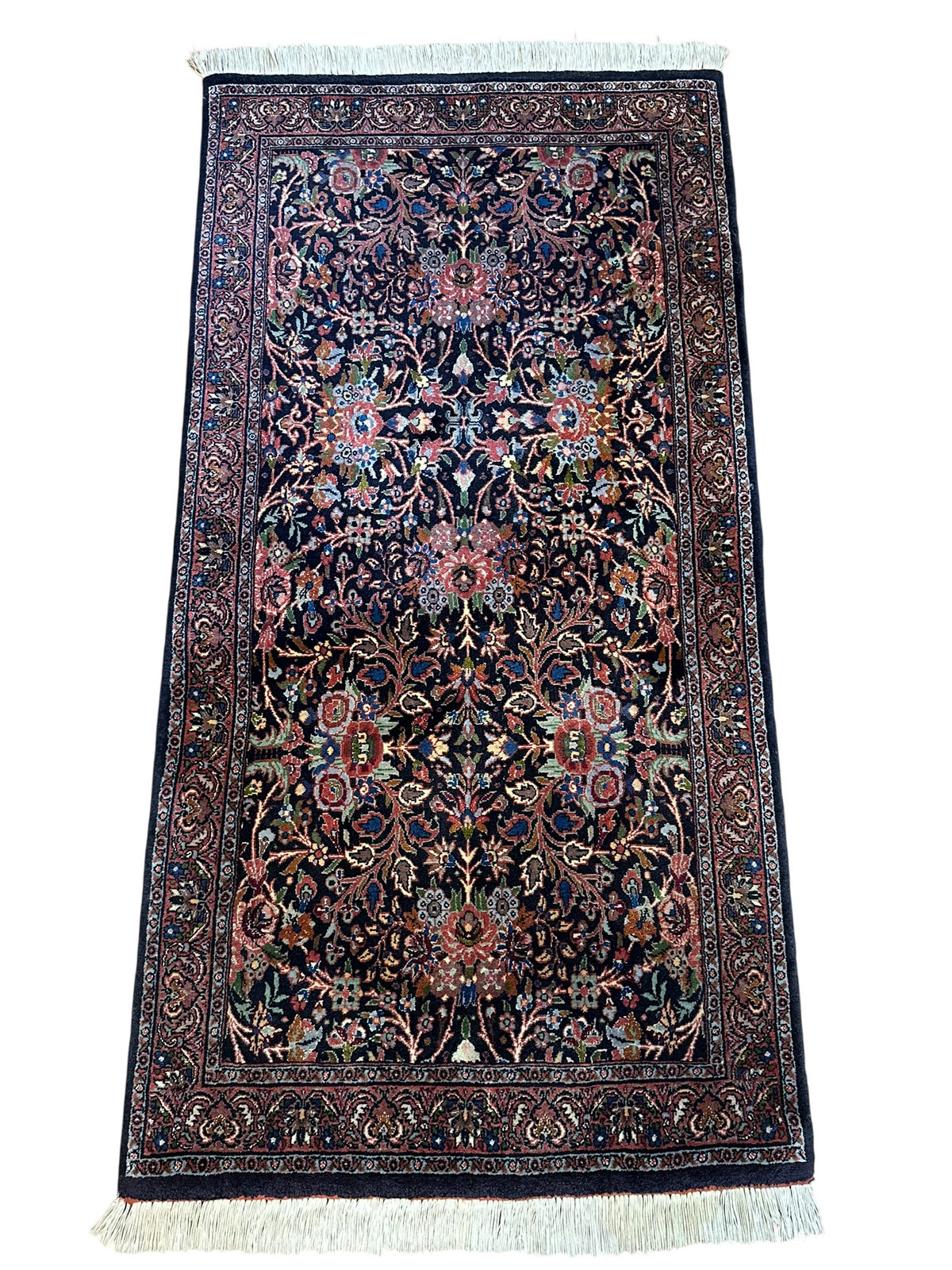 Orientteppich handgeknüpft Bidjar Korkwolle 140x70 cm