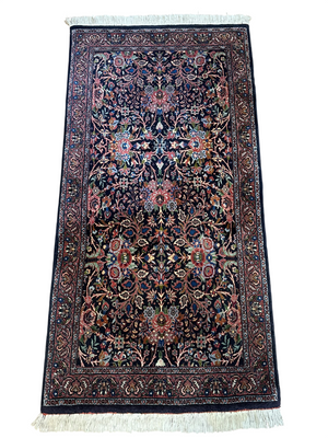 Orientteppich handgeknüpft Bidjar Korkwolle 140x70 cm