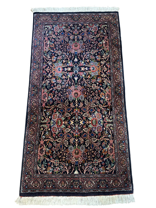 Orientteppich handgeknüpft Bidjar Korkwolle 140x70 cm