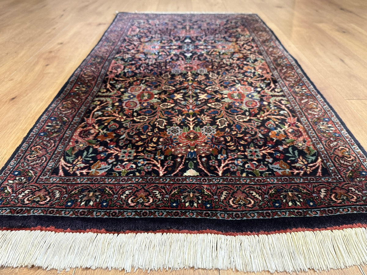 Orientteppich handgeknüpft Bidjar Korkwolle 140x70 cm