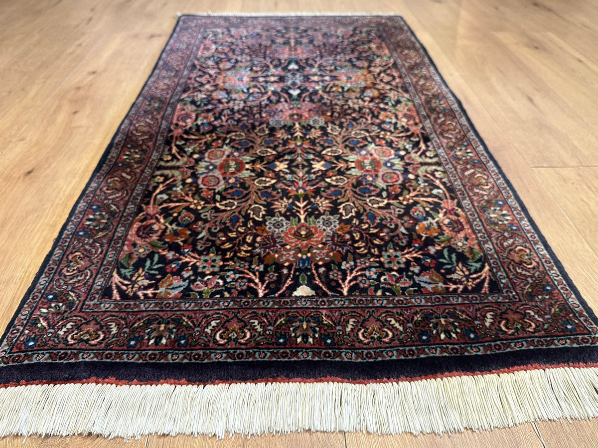 Orientteppich handgeknüpft Bidjar Korkwolle 140x70 cm