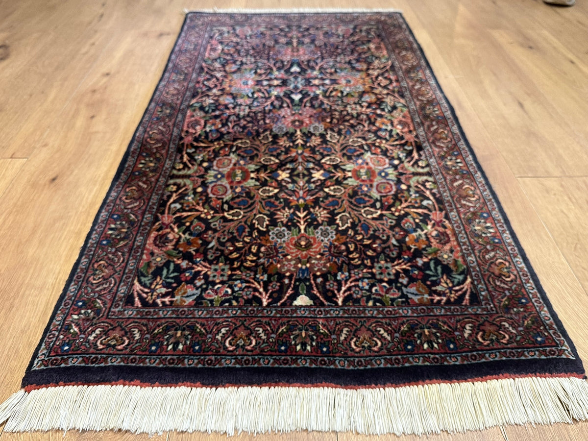 Orientteppich handgeknüpft Bidjar Korkwolle 140x70 cm