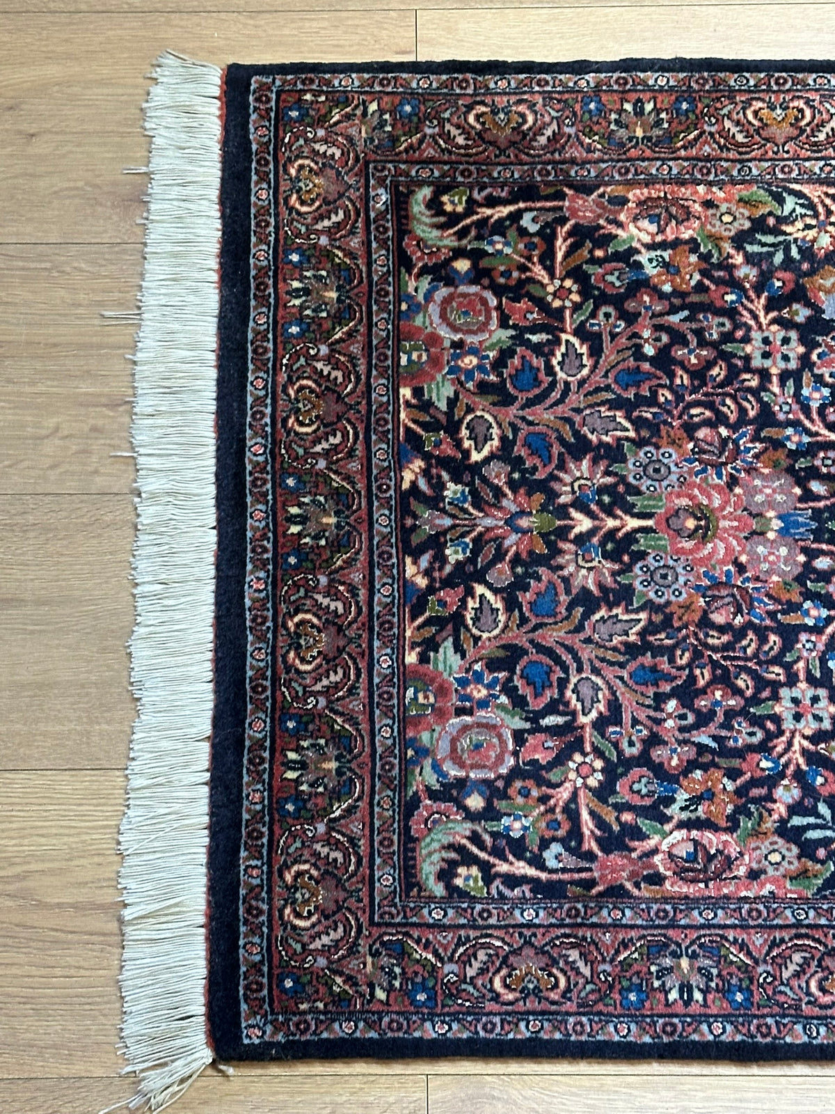 Orientteppich handgeknüpft Bidjar Korkwolle 140x70 cm