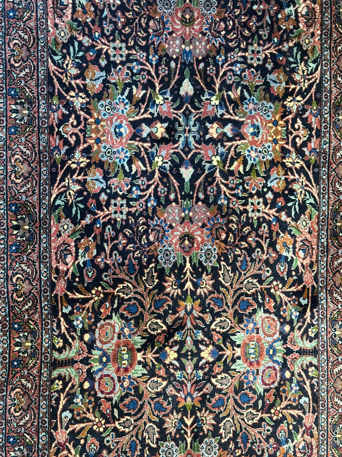 Orientteppich handgeknüpft Bidjar Korkwolle 140x70 cm