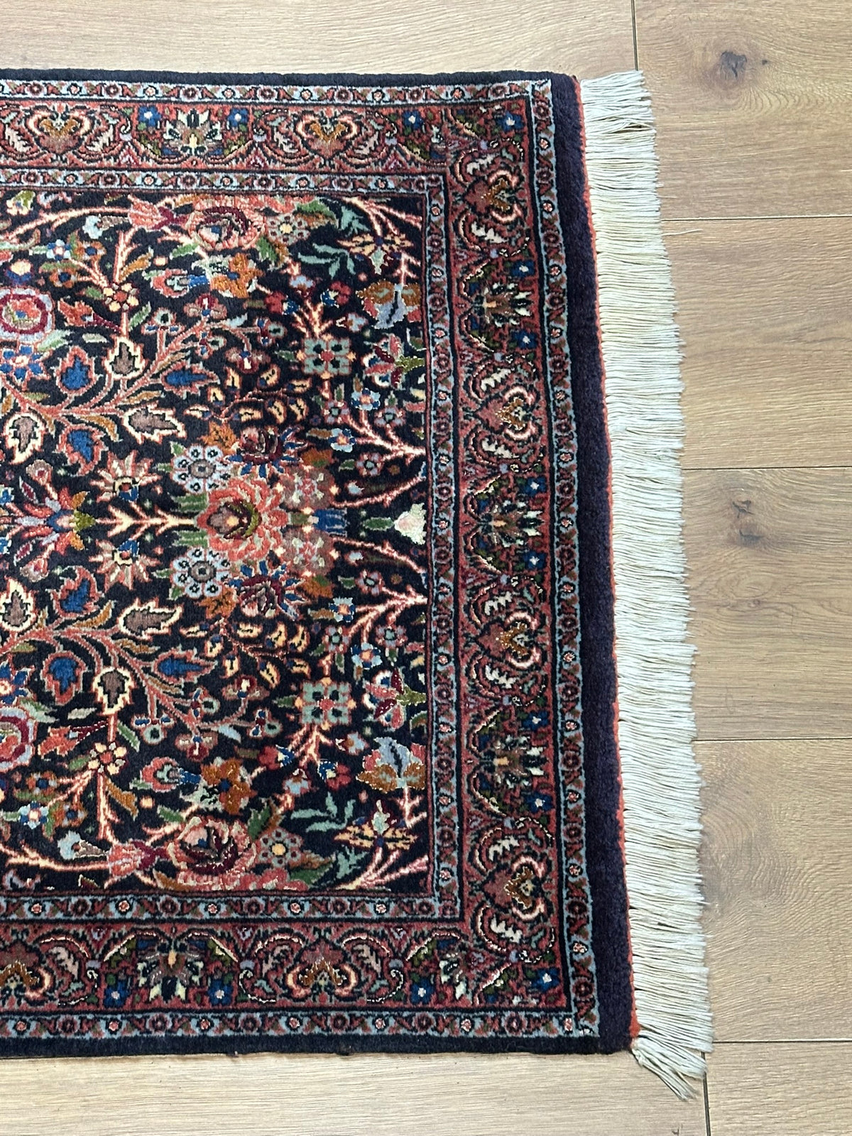 Orientteppich handgeknüpft Bidjar Korkwolle 140x70 cm