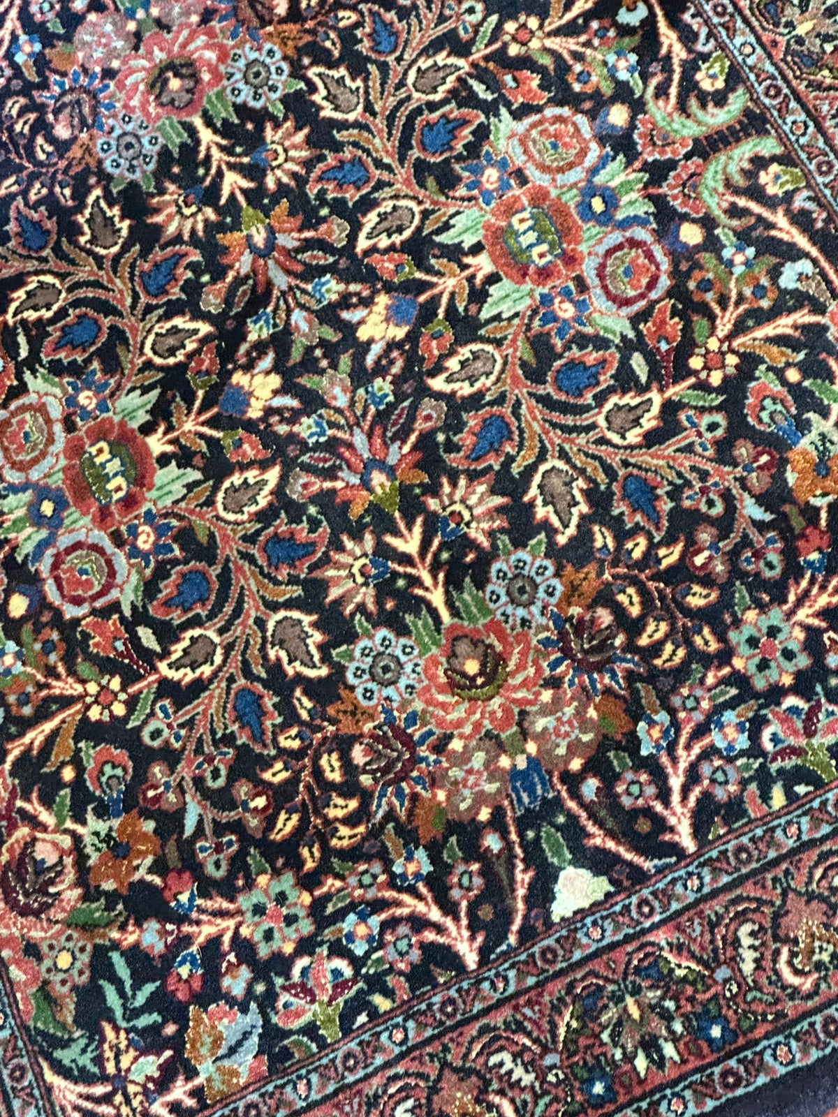 Orientteppich handgeknüpft Bidjar Korkwolle 140x70 cm