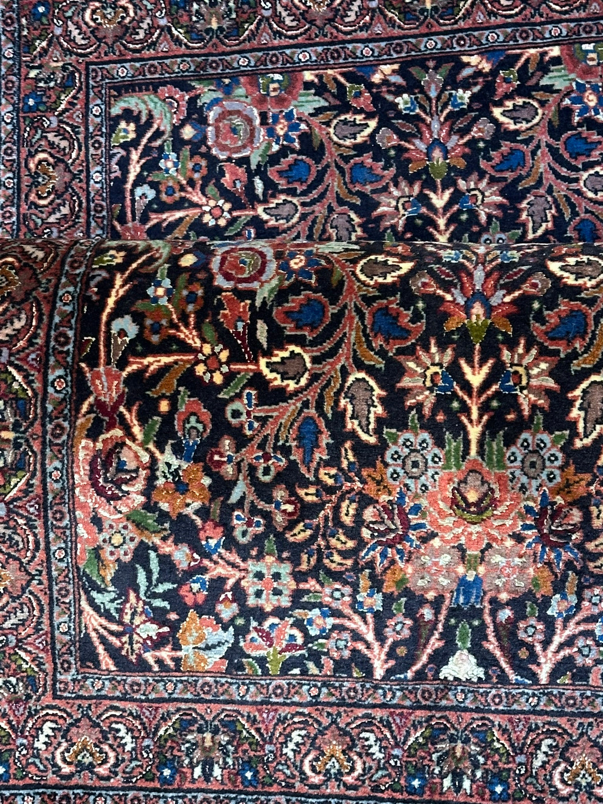 Orientteppich handgeknüpft Bidjar Korkwolle 140x70 cm