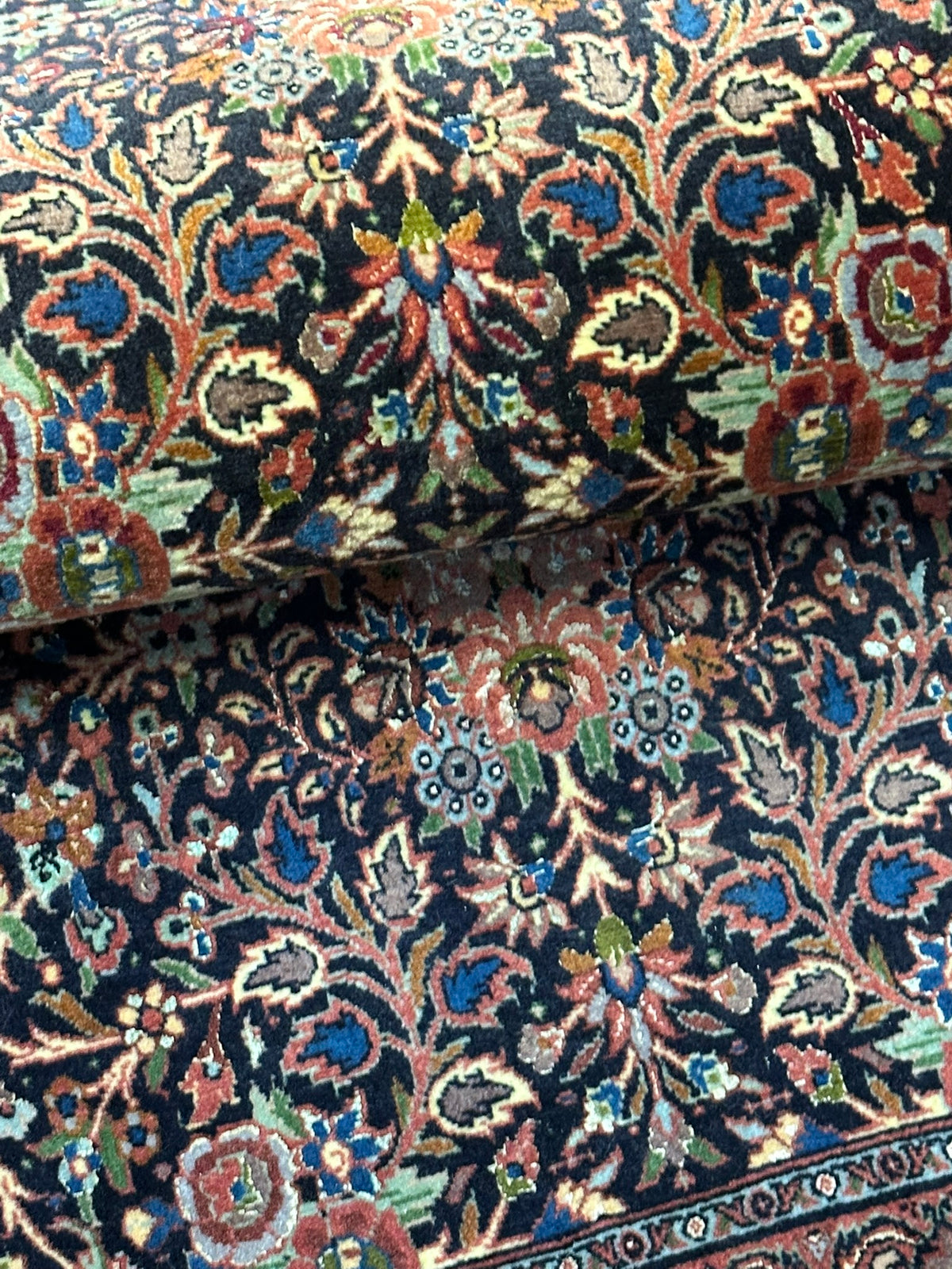 Orientteppich handgeknüpft Bidjar Korkwolle 140x70 cm
