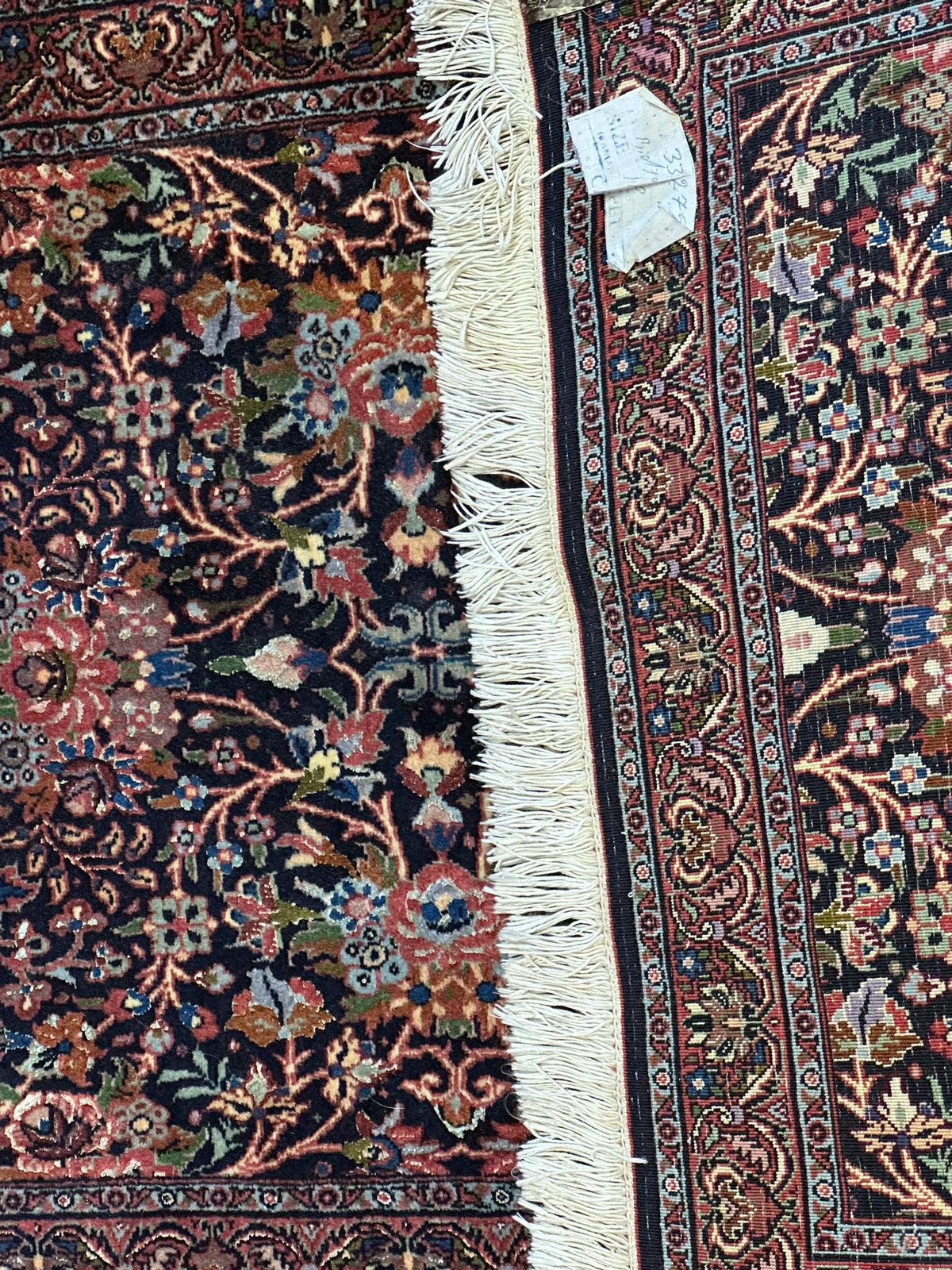 Orientteppich handgeknüpft Bidjar Korkwolle 140x70 cm