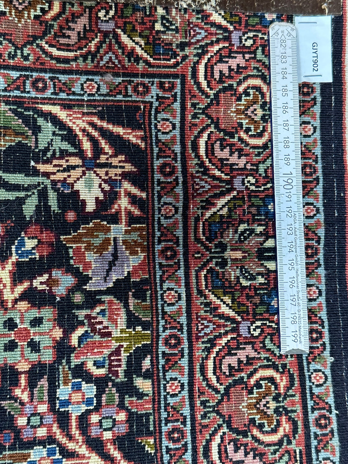 Orientteppich handgeknüpft Bidjar Korkwolle 140x70 cm