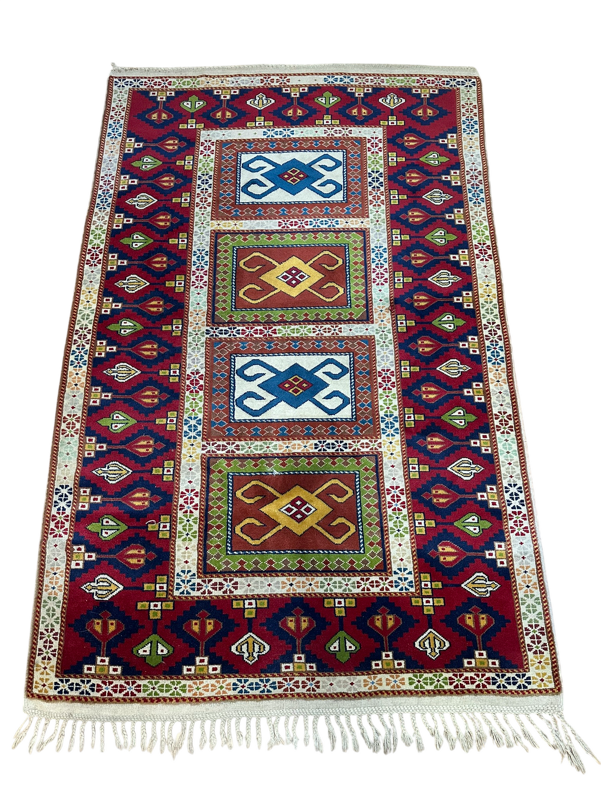 Orientteppich handgeknüpft Türkei Kazak Kars Wolle Top 220x140 cm