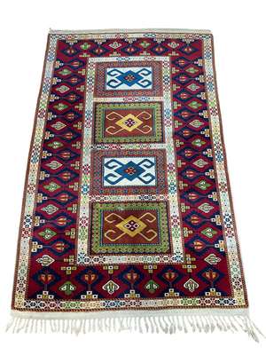 Orientteppich handgeknüpft Türkei Kazak Kars Wolle Top 220x140 cm