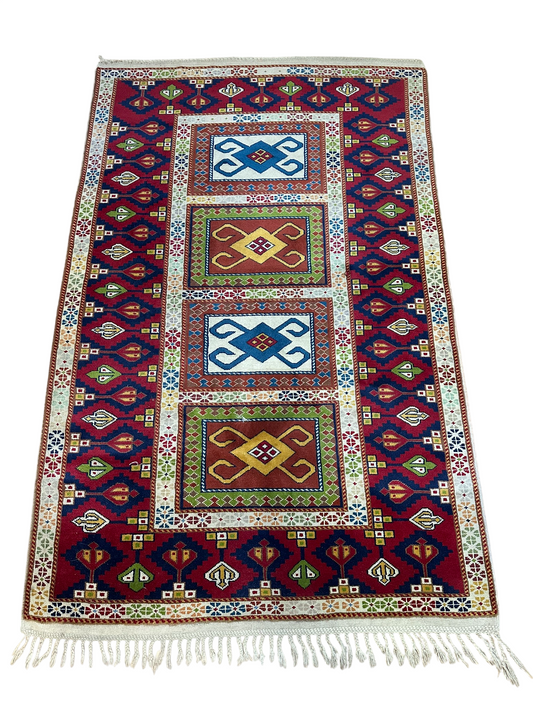 Orientteppich handgeknüpft Türkei Kazak Kars Wolle Top 220x140 cm